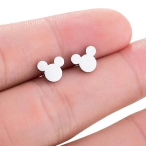 Mickey Mouse Silhouette Earring Studs (#X0161)